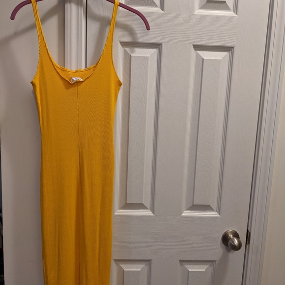 Yellow Ribbed Tank Dress from Venus - Picture 2 of 4
